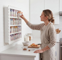 Étagère murale moderne de haute qualité, blanche, à bords festonnés, 4 niveaux, en bois, pour le rangement des pots à épices dans la cuisine