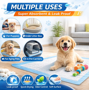 Tapis d'entraînement pour chiots super absorbants à 6 couches, jetables, vente en gros OEM d'usine - Product Image 1
