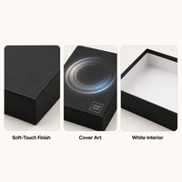Caixa de Presente para Dispositivos de Beleza em Preto Fosco com Tampa, Impressão Personalizada, Rígida, Resistente, Reciclável, Premium, Fornecimento Direto de Fábrica