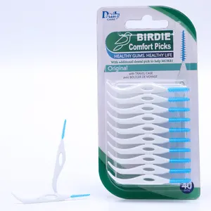 मौखिक स्वच्छता देखभाल नरम रबर इंटरडेंटल ब्रश लोचदार मालिश गम इंटरडेंटल ब्रश प्लास्टिक टूथपिक ब्रश प्लास्टिक टूथपिक