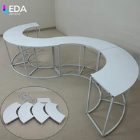 LEDA Vente en gros de supports de présentation en métal coloré en forme de S, ronds, pour la décoration de tables, de scènes, de mariages en plein air, de fêtes et d'événements
