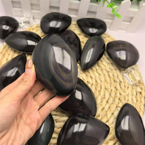 Obsidienne arc-en-ciel naturelle de haute qualité en gros, magnifique artisanat brut d'obsidienne pour la décoration de la maison et du jardin - Product Image 6