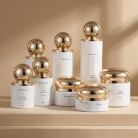 Nouvel arrivage OEM/ODM – Ensemble de flacons pompe en verre recyclable et écologique pour crème, lotion et essence, avec bouchon à vis, personnalisable avec logo sérigraphié