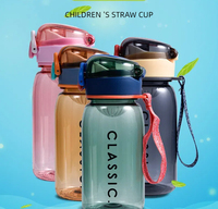 Tasse de l'espace d'été de haute qualité tasse de sport en plastique Portable Logo personnalisé boucle de verrouillage bouteille d'eau extérieure pour boire