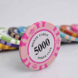 Jeu de jetons de poker Texas en argile de 14g, modèle Crown <span class=keywords><strong>Monte</strong></span> <span class=keywords><strong>Carlo</strong></span>, vente en gros, produit phare - Product Image 2