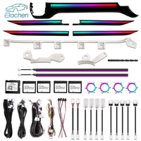 Kit d'éclairage LED dynamique 64 couleurs pour l'intérieur de voiture Ford Ranger Raptor 2023-2025 RHD/LHD, éclairage d'ambiance, garniture de panneau, mise à niveau de l'éclairage intérieur