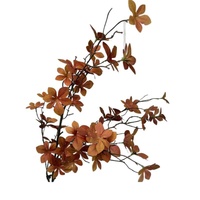 Karamelkleurige zijden kunstbloemen, rijke bruinrode tint, perfect voor bruiloften, evenementen, buitenfotografie, kunstmatig bladwerk