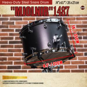 Beatello |   Directo de Fábrica |   Caja de Ritmos de Acero Resistente de 14 x 8.7 Pulgadas con Aros Reforzados de 3.0 mm |   Kits de Batería de <span class=keywords><strong>Rock</strong></span>/Metal |   Actualización Profesional |   Negro - Product Image 3