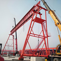 Grue portique à poutre simple et double poutre, coupe-vent, pour extérieur, 10T, 20T, 30T, 50T, type treillis, pour la construction