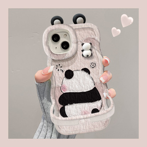 Prix de gros Panda oreille poupée support Invisible Silicone vague bord TPU housse de téléphone pour Xiaomi 14 13 12 11 pour Redmi K60 <span class=keywords><strong>K50</strong></span> - Product Image 5