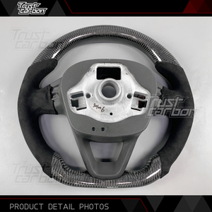 <span class=keywords><strong>Volant</strong></span> personnalisé en fibre de carbone avec LED et microfibre pour <span class=keywords><strong>Seat</strong></span> <span class=keywords><strong>Leon</strong></span> CUPRA Toledo <span class=keywords><strong>SEAT</strong></span> Alhambra Concept Ateca Lbiza SC 2015-2020 - Product Image 5