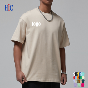 חולצת וי באיכות גבוהה אישית באיכות גבוהה עם לוגו ריק מתאים רופפים 220 gsm כותנה t חולצה - Product Image 1