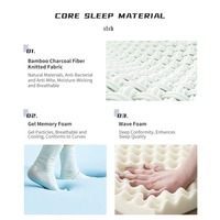 Matelas en mousse à mémoire de forme 7 zones, taille Queen, avec housse amovible, hypoallergénique, design moderne, pour usage hôtelier, chambre personnalisée, sommeil parfait