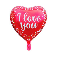Décorations de fête pour la Saint-Valentin, ballons laser rouges, ballons à l'hélium pour mariage, ballons en feuille d'aluminium en forme de cœur « Je t'aime » de 18 pouces