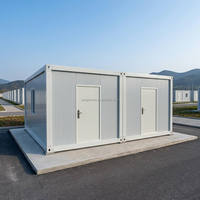 Maison conteneur modulaire isolée, ignifuge, respirante, design bureau/hôtel, comprend salle de bain et cuisine, assemblage préfabriqué