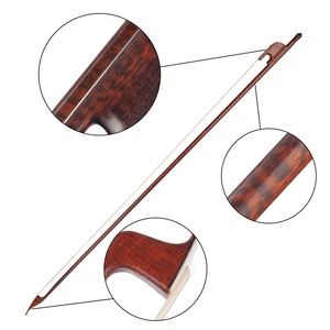 NAOMI — nœud violon en bois brésiliens <span class=keywords><strong>4</strong></span>/<span class=keywords><strong>4</strong></span>, grenouille en ébène, noir/blanc, cheveux de cheval naturels, en Fiber de carbone, grande taille - Product Image 6
