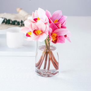Haiyi - Ramo de Orquídeas Cymbidium Impresas en 3D, Flores de Seda para Decoración de Bodas y Hogar, 10 cm-30 cm - Product Image 2