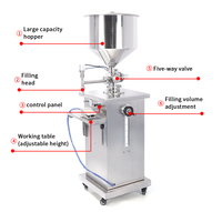 Remplissage semi-automatique bouteille de shampooing sirop liquide pommade chauffe-crème chauffe-cire mélangeur mélangeur Machine de remplissage