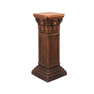रोमन देहाती शैली इनडोर, आउटडोर सजावटी फूल बर्तन धारक संयंत्र स्तंभ खड़े हो जाओ