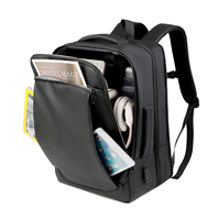 Mochila antirrobo para ordenador portátil de 15,6 pulgadas, puerto de carga USB, impermeable, delgada, para viajes de negocios, mochila de un día con múltiples compartimentos, bolsa para ordenador para hombre