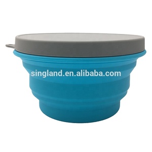 Free Sample Portable <b>Collapsible</b> <b>Bowl</b> With Lid Travel <b>Bowl</b> 1000 <b>Collapsible</b> Food Storage - Product Image 3