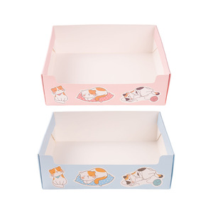 Bac à litière pour chat jetable, rectangulaire, pliable, grande capacité, facile à nettoyer, portable pour les voyages, utilisation pour chat - Product Image 2