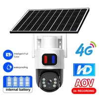 QS12 AVO 4G Kamera Solar Perekaman Pengawasan 24/7 Deteksi Manusia PIR Penglihatan Malam Luar Ruangan IP66 Tahan Air Kamera Keamanan CCTV