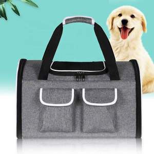 Airline Approved Soft-Sided Breathable Foldable Mesh Double Door Small <b>Pet</b> Dog Cat Travel Carrier Cage Bag <b>Backpack</b> - Product Image 2