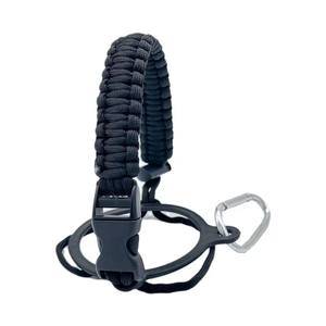 เชือกคล้องแก้วไฮโดรแฟลสสีดำ 34 ซม. หนัง PU สายสะพายทนทานสำหรับขวดน้ำใช้กลางแจ้ง - Product Image 1