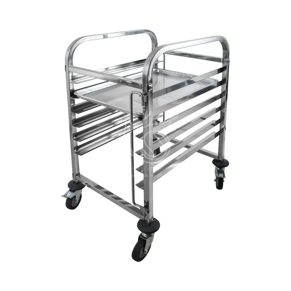 Carrello per alimenti in acciaio inox vassoio forno Rack di raffreddamento carrello di servizio cibo carrello per Hotel cucina ristorante