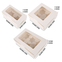 Boîtes à gâteaux de mariage blanches personnalisées Hangte avec fenêtre et plateaux ronds dorés