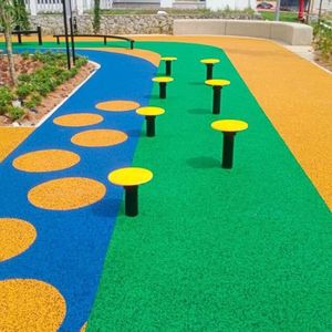 スポーツフロアの安全な表面材（湿式注入）樹脂結合ゴムクラム表面材 - Product Image 3