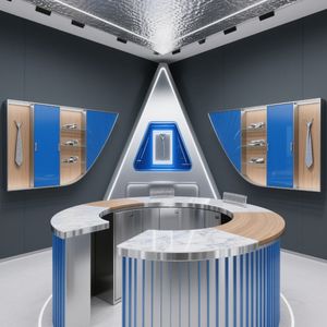 <span class=keywords><strong>Vitrina</strong></span> de Exhibición de Vidrio para Joyería, Diseño Moderno para Kiosco de Centro Comercial, <span class=keywords><strong>Vitrina</strong></span> Personalizada de Lujo para Mostrador de Joyería - Product Image 4