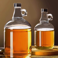 Grande bouteille de vin rouge de Californie vide, en verre épaissi, scellée, pour brassage maison, distribution de médicaments ou de vin blanc