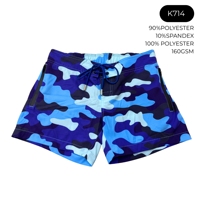 Shorts de bain camouflage pour hommes de haute qualité, écologiques, style militaire, avec poches latérales zippées, OEM ODM