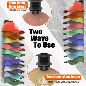 Hat Organizer Spiral <b>Baseball</b> <b>Cap</b> Holder Wall Mounted Large Capacity 8+ Layers Rectangle Clothing <b>Storage</b> Rack - Product Image 4