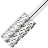 Fraise à ongles professionnelle de haute qualité en carbure de tungstène argenté et doré, ronde, pour perceuse électrique 3/32, fraise à ongles à grain grossier