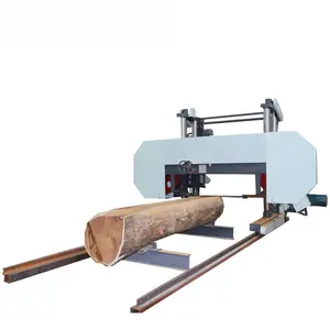 Automatic Large Size Horizontal Band Saw For Big Tropical Walnut Wood Timber Logs Cutting