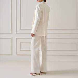 À la mode femmes MIRRI sable JACQUARD pantalon droit luxe pantalon ensemble 2025 été printemps vêtements - Product Image 1