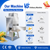 Machine à décortiquer le maïs frais en acier inoxydable, machine automatique à retirer les grains de maïs, machine à décortiquer le maïs commerciale