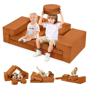 Ensemble de canapés modulaires en éponge pour enfants de 3 ans et plus, blocs de construction créatifs à monter soi-même, taille parfaite et confortable - Product Image 4
