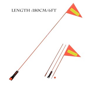 Visibility Orange Triangular Safety Flag Bike Flags with <b>Bar</b> for Kids Safety with Mounting Bracket - Product Image 5