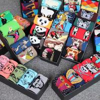 Chaussettes pour hommes imprimées promotionnelles 100% coton Cartoon Business Funny Socks pour hommes