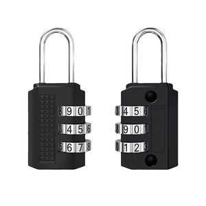<b>Small</b> Mini Combination Padlock 22Mm Zinc Alloy Three Position Luggage <b>Lock</b> Black Resettable Travel <b>Lock</b> - Product Image 2