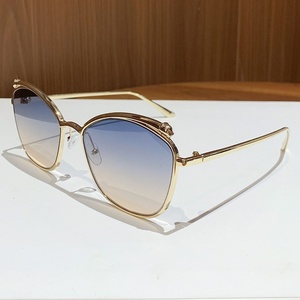 Lunettes de soleil surdimensionnées <span class=keywords><strong>Kaja</strong></span> à monture tête de léopard en métal, style européen, américain et britannique, haut de gamme, tendance, protection UV400, unisexe - Product Image 2