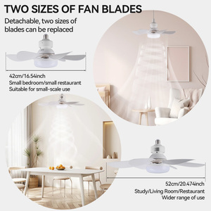 Moderno Decorativo E27 3 Velocità Del Vento Intelligente Telecomando Camera da Letto Decorazioni Luci del Ventilatore a led night club Ventilatore a Soffitto <span class=keywords><strong>con</strong></span> Luci - Product Image 4