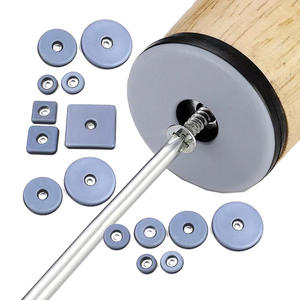 Glissières de meubles circulaires en PTFE avec vis, réutilisables, pour tapis, carrelage, bois dur (bleu grisâtre) - Product Image 1