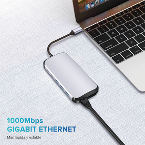 Hub USB Type C <span class=keywords><strong>Adaptateur</strong></span> de station d'accueil Hub HD-MI 4K Lecteur de carte USB 3.0 Station d'accueil pour ordinateur portable Hubs USB pour <span class=keywords><strong>MacBook</strong></span> Pro <span class=keywords><strong>Air</strong></span> - Product Image 5