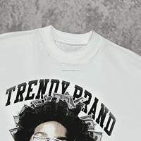 T-shirt graphique surdimensionné imprimé pour homme, coupe carrée, 100 % coton de haute qualité, fabriqué sur mesure en boîte, par un fabricant de t-shirts.