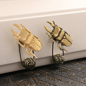 Maniglia per Porta in Ottone a Forma di Scarabeo Gigante Finto, Maniglie Vintage a Forma di Insetto e Ganci <span class=keywords><strong>da</strong></span> Parete in Rame per Arredamento Casa - Product Image 4